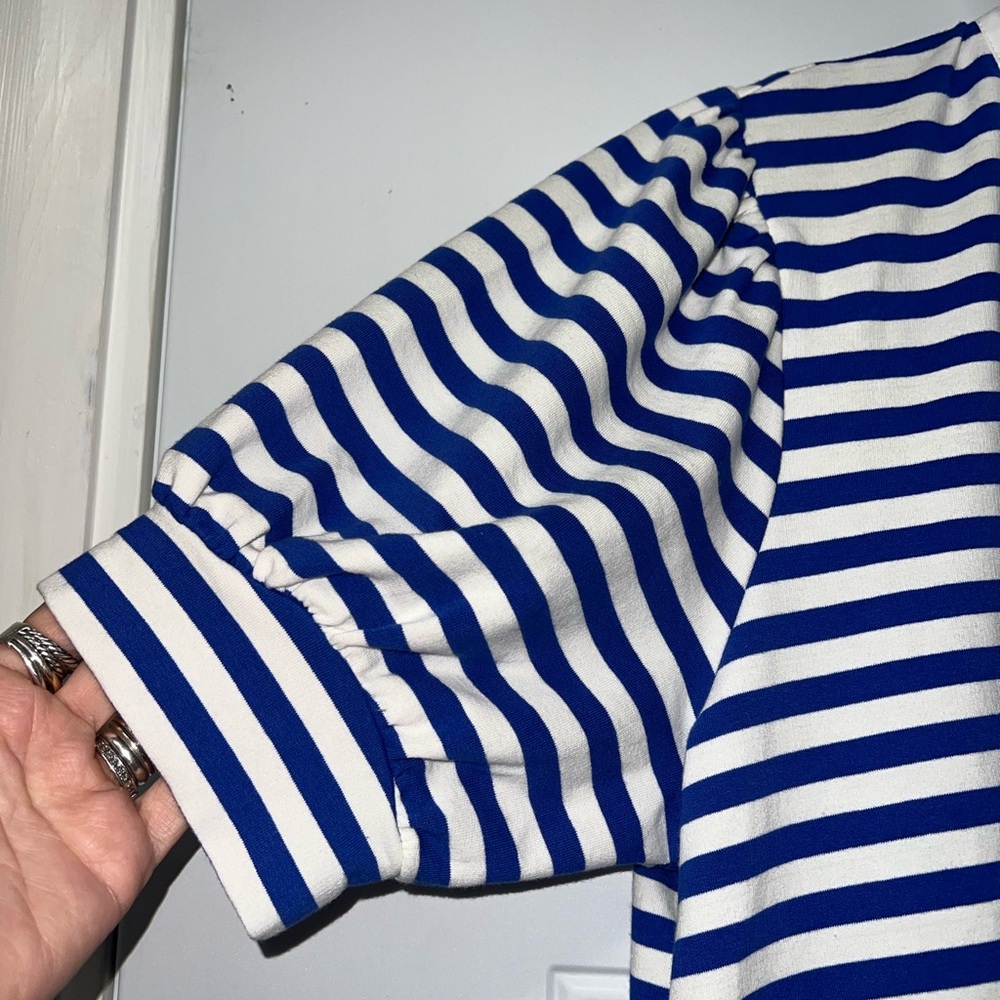 Umgee royal blue and white striped mini dress size medium - Picture 4 of 12